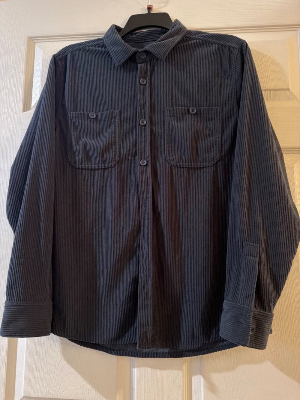 32 Degrees Heat Black Button-Up Shirt Mens Medium Long Sleeve Polyester